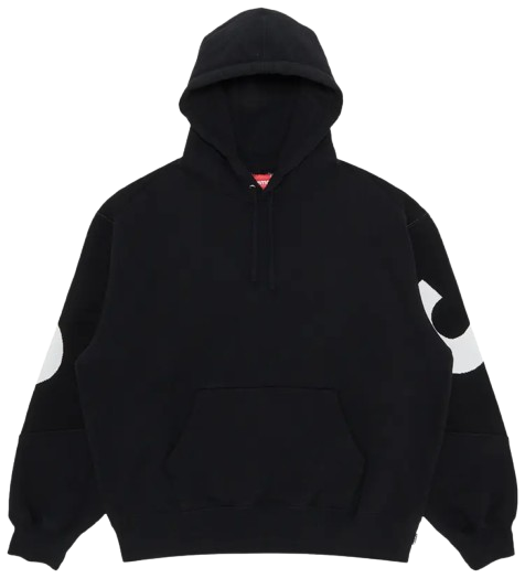 Supreme Big Logo Jacquard Hooded Sweatshirt 'Black' 2023