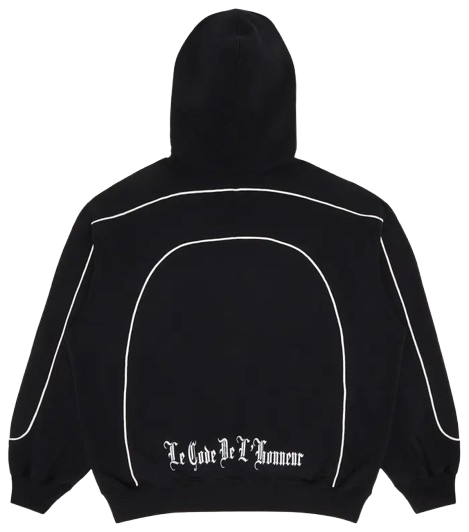 Supreme Curve Piping Hooded Sweatshirt 'Black'